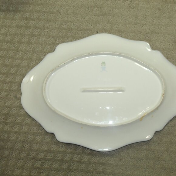 GM Guerin Limoge France Large 18" x 12.75"  Cobalt Blue Gold Filagree Platter - Picture 3 of 6